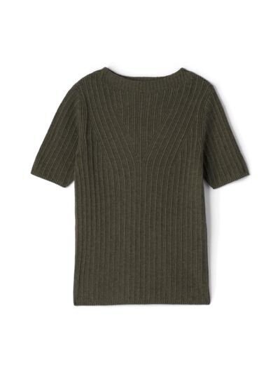 Col bateau jeu de côtes - Femme - KAKI OMBRE