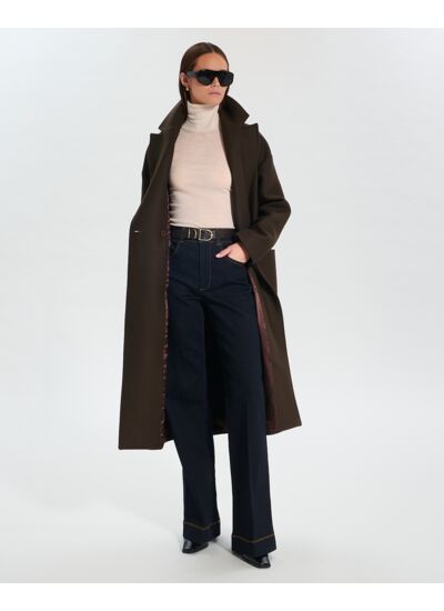 Manteau Miranda Chocolat en Laine