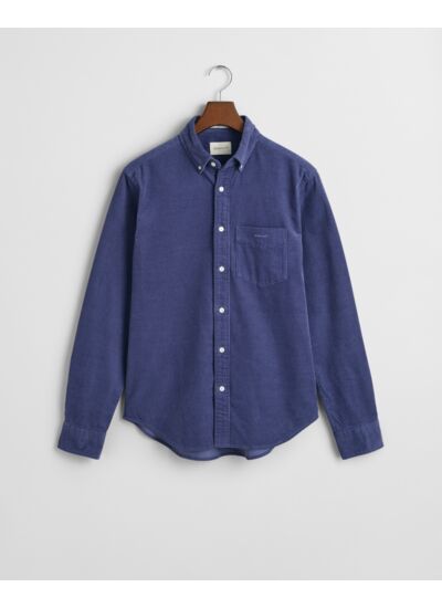 Chemise regular fit en velours côtelé