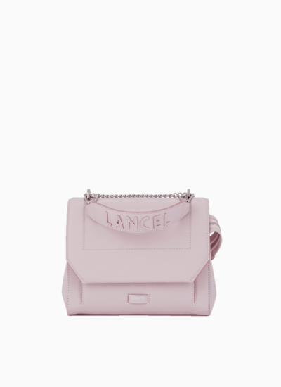 Ninon de lancel - sac rabat m - rose dragée
