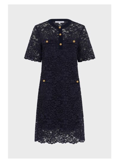 Robe GERARD DAREL Noire - Taille 36 - Longueur Genou - Polyester - Très Bon état