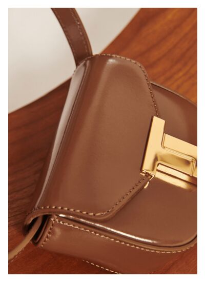 Sac Mini-Taupe en Cuir