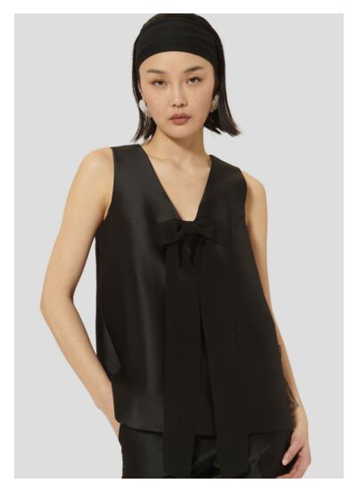 Top Topaze-Noir en Polyester