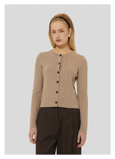 Cardigan Gaspard-Noisette en Laine Merinos Extrafine