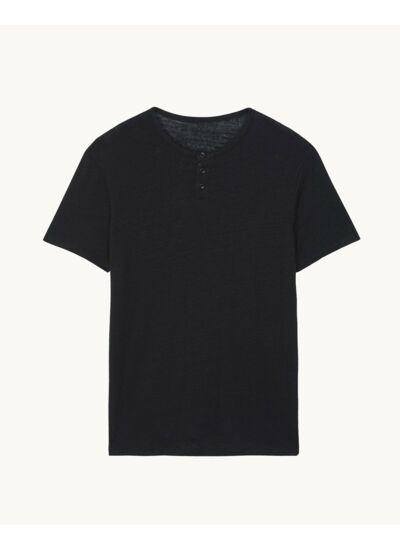 T-Shirt Lino T-Shirt Col Tunisien Lin