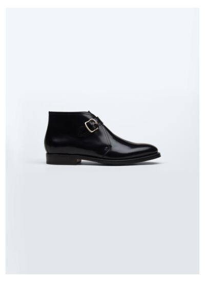 Bottines à boucle en cuir