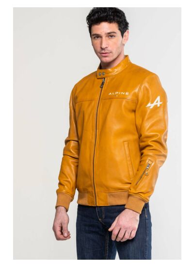 Blouson cuir Alpine Jean Jaune