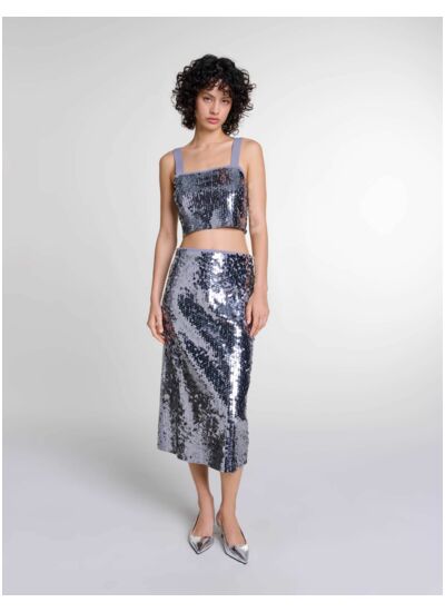 Top en maille ornée de sequins