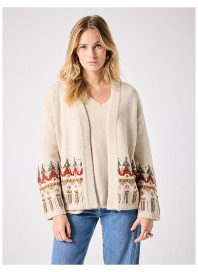 cardigan en laine cachemire Orso BEIGE