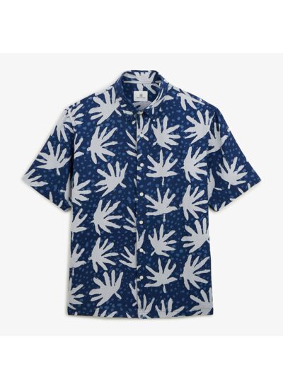 Chemise manches courtes San indigo imprimé fantaisie