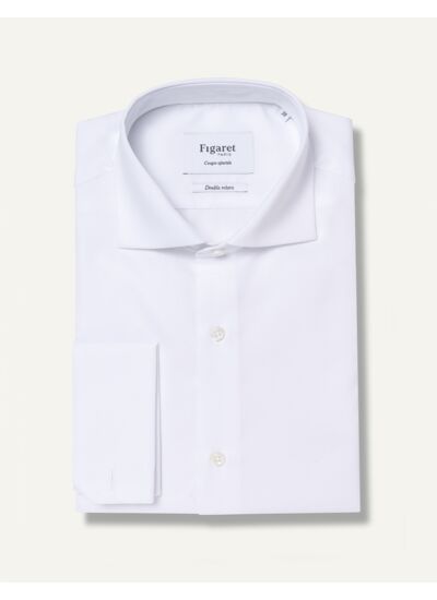 Chemise Ajustée en façonné blanche