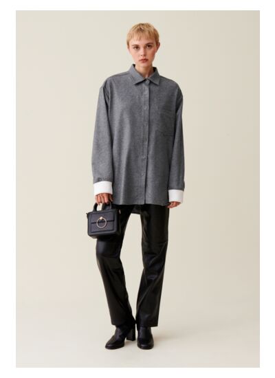 Surchemise oversize gris