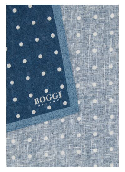 Pochette Motif À Pois En Lin