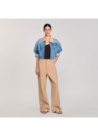 Blouson en jean à studs