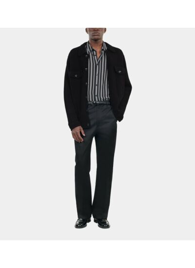Cardigan En Laine Noire Homme