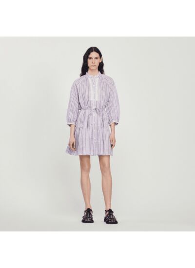 Robe courte à rayures