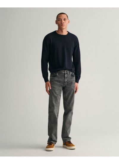 Jean regular fit noir délavé