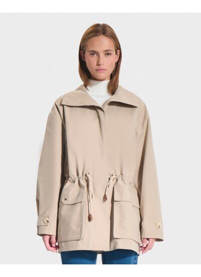Impermeable Tama Beige en Coton