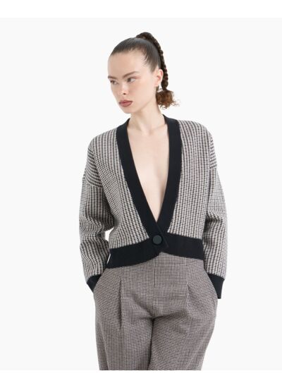 Cardigan - milk/liq/black pied