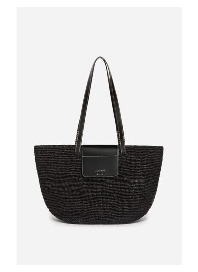 Panier En Raphia En Coton Et Lin Mélangé