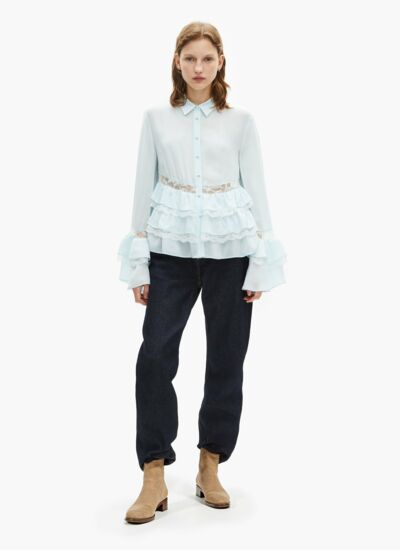 The kooples Chemise a volant avec bretelles femme