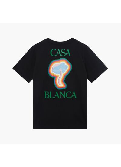 Casablanca T-shirt Rainbow Mushroom Noir