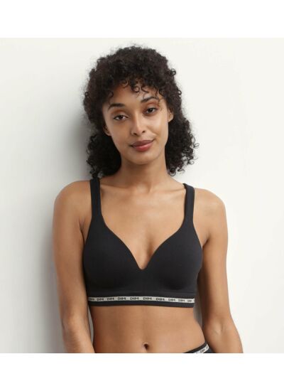 Soutien-gorge Noir côtelé sans armature ni couture Dim Icons Seamless