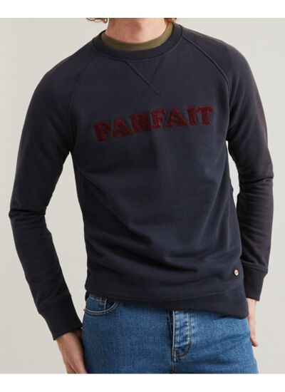 Sweat col rond bleu marine