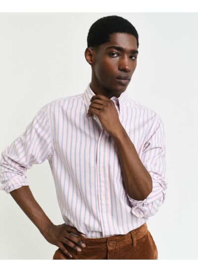Regular Fit Striped Archive Oxford