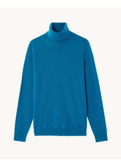 Pull col roulé classique - Femme - BLEU PAON
