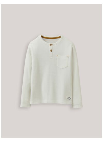T-SHIRT  HENLEY WAFLE