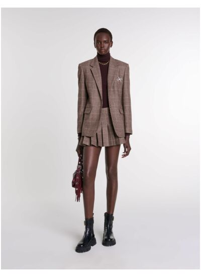 Veste de tailleur à carreaux