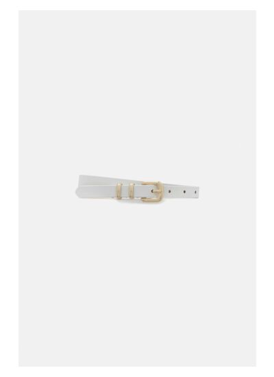 Ceinture fleur en croûte de cuir