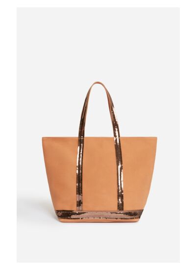 Cabas M En Toile En Laine Vierge Mélangée