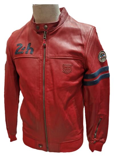 Blouson Cuir 24h Le Mans Miles4 rouge