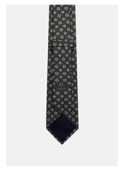 Cravate Motif Floral En Soie