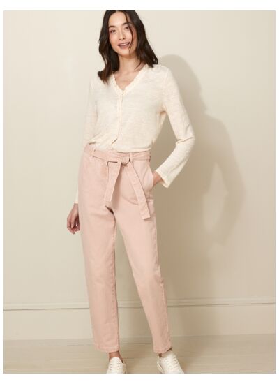 T-SHIRT LIN ML VOLANT