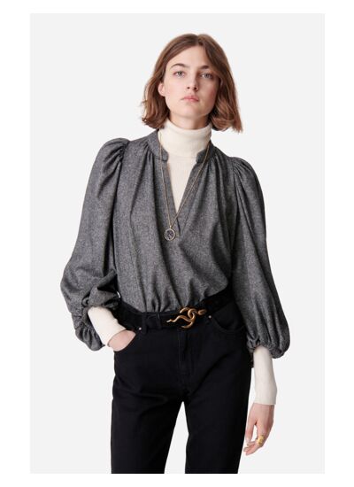 Blouse Bell En Laine & Soie