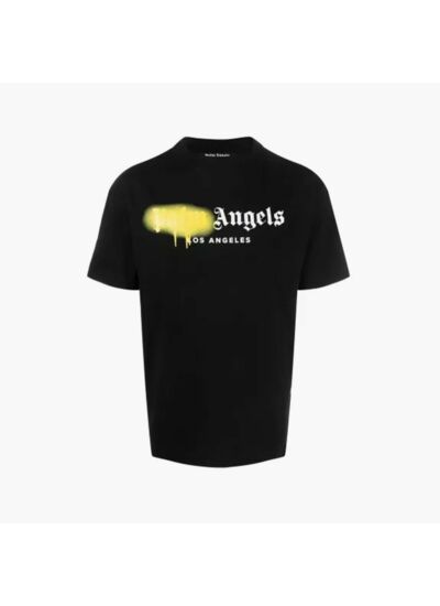 Palm Angels T-Shirt Los Angeles Spray Noir