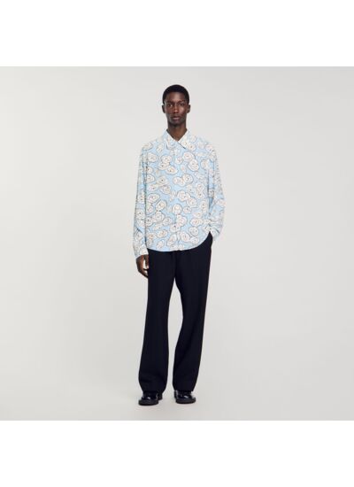 Chemise imprimé camélias