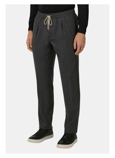 Pantalon en Laine avec Cordon de Serrage