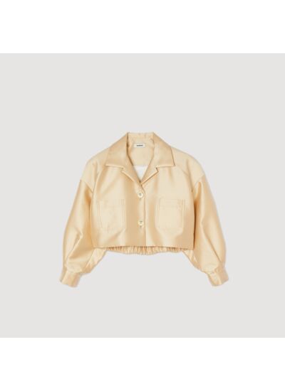 Chemise courte satinée