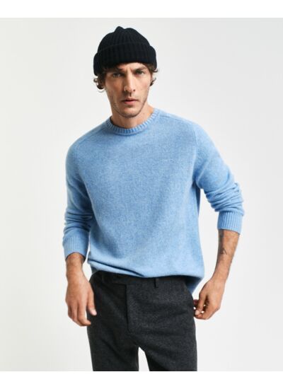 Wool Blend Crew Neck Sweater