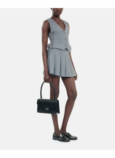 Gilet En Laine Avec Laçage Gris Femme