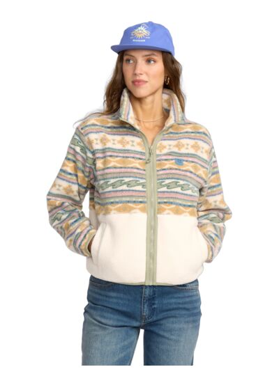 ROCK JETTY MOCK NECK ZIP FLC