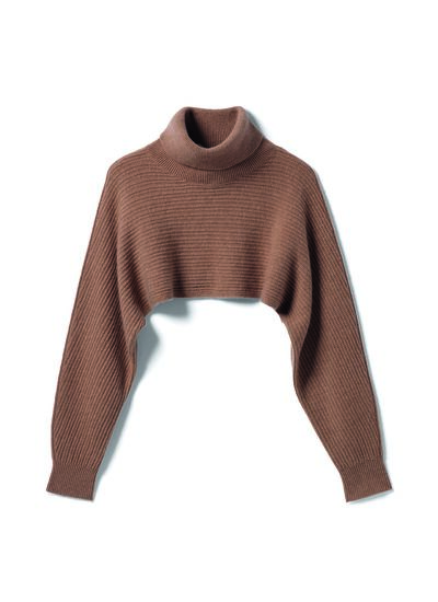 Boléro col roulé à côtes - Accessoire - CARAMEL