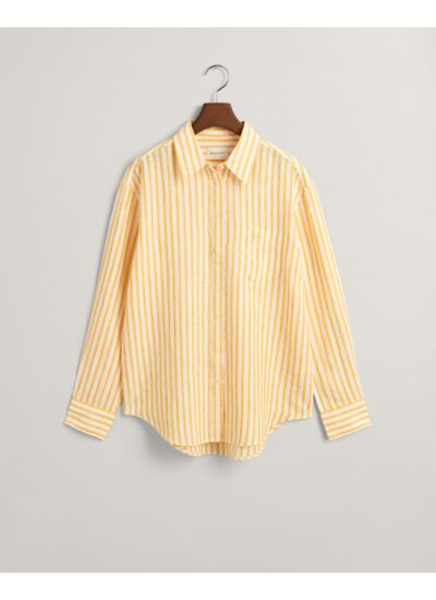 Relaxed Fit Striped Linen Shirt