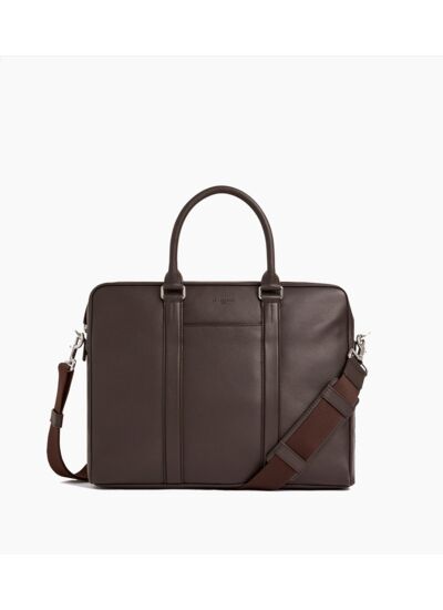 Porte documents 15" Charles en cuir grainé moyen modèle