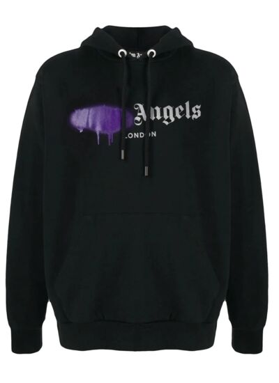 Palm Angels Hoodie London Spray Noir