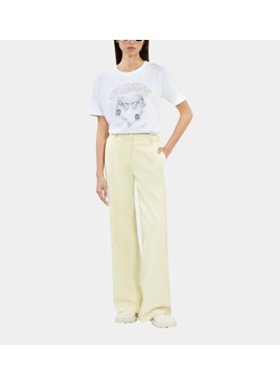 Pantalon Tailleur Jaune Clair